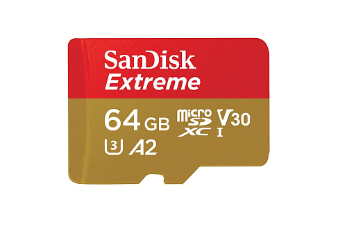 Карта памяти microSDXC UHS-I U3 SANDISK Extreme 64 ГБ SDSQXA2-064G-GN6MA