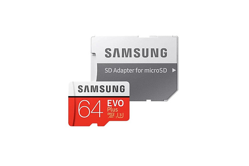Карта памяти Samsung microSDXC EVO Plus 64GB 90MB/s + SD adapter
